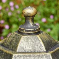 Luminaires Rustiques-hofstein Loria Luminaire extérieur, Eclairage de chemin Brun, Or, Noir, 1 lumière, Détecteur de mouvement