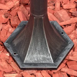 Luminaires Rustiques-hofstein Loria Luminaire extérieur, Eclairage de chemin Noir, Argenté, 1 lumière, Détecteur de mouvement