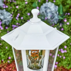 Luminaires Rustiques-hofstein Loria Luminaire extérieur, Eclairage de chemin Blanc, 1 lumière, Détecteur de mouvement