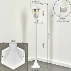 Luminaires Rustiques-hofstein Loria Luminaire extérieur, Eclairage de chemin Blanc, 1 lumière, Détecteur de mouvement