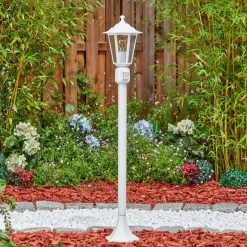 Luminaires Rustiques-hofstein Loria Luminaire extérieur, Eclairage de chemin Blanc, 1 lumière, Détecteur de mouvement