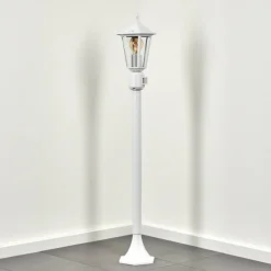 Luminaires Rustiques-hofstein Loria Luminaire extérieur, Eclairage de chemin Blanc, 1 lumière, Détecteur de mouvement