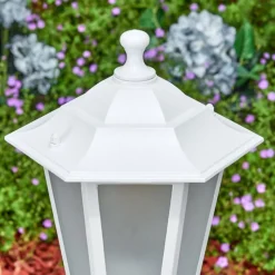 Luminaires Rustiques-hofstein Loria Luminaire extérieur, Eclairage de chemin Blanc, 1 lumière, Détecteur de mouvement