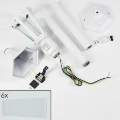 Luminaires Rustiques-hofstein Loria Luminaire extérieur, Eclairage de chemin Blanc, 1 lumière, Détecteur de mouvement