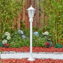 Luminaires Rustiques-hofstein Loria Luminaire extérieur, Eclairage de chemin Blanc, 1 lumière, Détecteur de mouvement