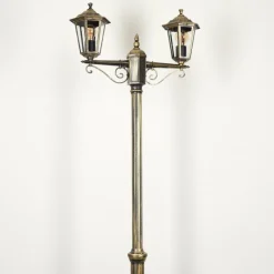 Lampes Dorées-hofstein Loria Luminaire extérieur, Réverbère, Eclairage de chemin Brun, Or, 2 lumières