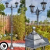 Lampes Vintages & Rétros-hofstein Loria Luminaire extérieur, Réverbère, Eclairage de chemin Noir, Argenté, 2 lumières
