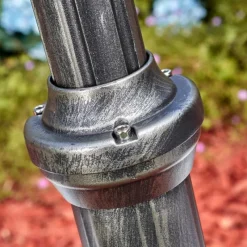 Lampes Vintages & Rétros-hofstein Loria Luminaire extérieur, Réverbère, Eclairage de chemin Noir, Argenté, 2 lumières