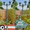 Lampes Vintages & Rétros-hofstein Loria Luminaire extérieur, Réverbère, Eclairage de chemin Vert, Noir, 2 lumières