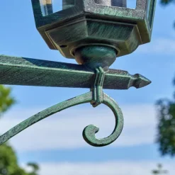 Lampes Vintages & Rétros-hofstein Loria Luminaire extérieur, Réverbère, Eclairage de chemin Vert, Noir, 3 lumières