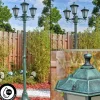Lampes Vintages & Rétros-hofstein Loria Luminaire extérieur, Réverbère, Eclairage de chemin Vert, Noir, 3 lumières