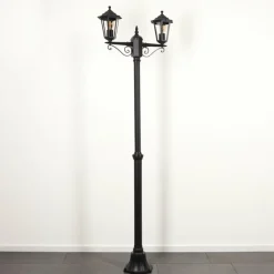 Lampes Vintages & Rétros-hofstein Loria Luminaire extérieur, Réverbère, Eclairage de chemin Noir, 2 lumières