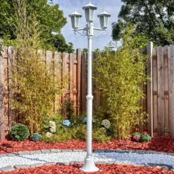 Luminaires Rustiques-hofstein Loria Luminaire extérieur, Réverbère, Eclairage de chemin Blanc, 3 lumières