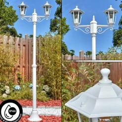 Luminaires Rustiques-hofstein Loria Luminaire extérieur, Réverbère, Eclairage de chemin Blanc, 2 lumières