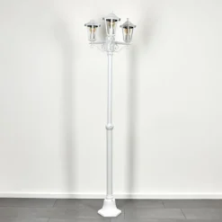 Luminaires Rustiques-hofstein Loria Luminaire extérieur, Réverbère, Eclairage de chemin Blanc, 3 lumières