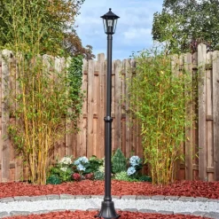 Luminaires Rustiques-hofstein Loria Réverbère, Eclairage de chemin Noir, 1 lumière