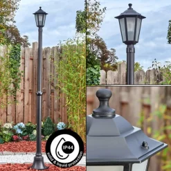 Luminaires Rustiques-hofstein Loria Réverbère, Eclairage de chemin Noir, 1 lumière