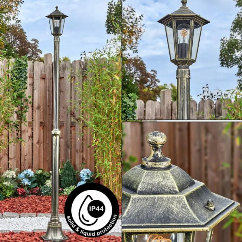 Luminaires Rustiques-hofstein Loria Réverbère, Eclairage de chemin Brun, Or, 1 lumière