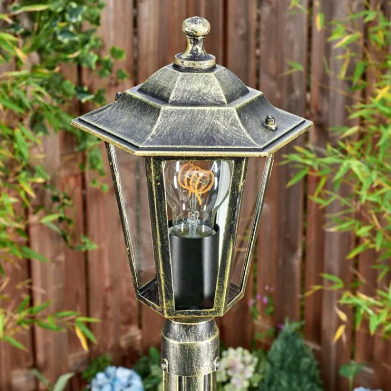 Luminaires Rustiques-hofstein Loria Réverbère, Eclairage de chemin Brun, Or, 1 lumière