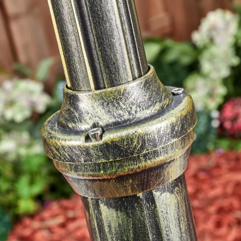 Luminaires Rustiques-hofstein Loria Réverbère, Eclairage de chemin Brun, Or, 1 lumière