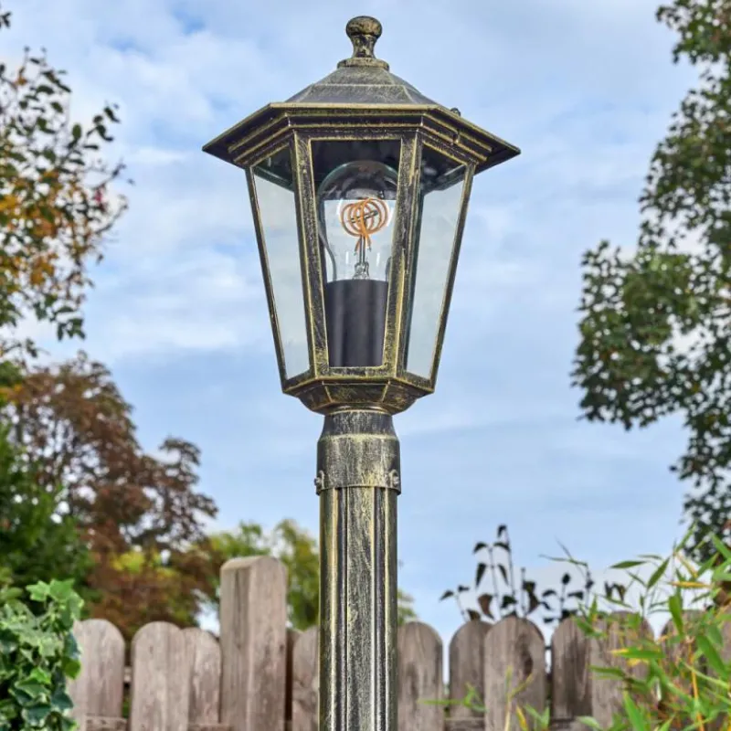 Luminaires Rustiques-hofstein Loria Réverbère, Eclairage de chemin Brun, Or, 1 lumière