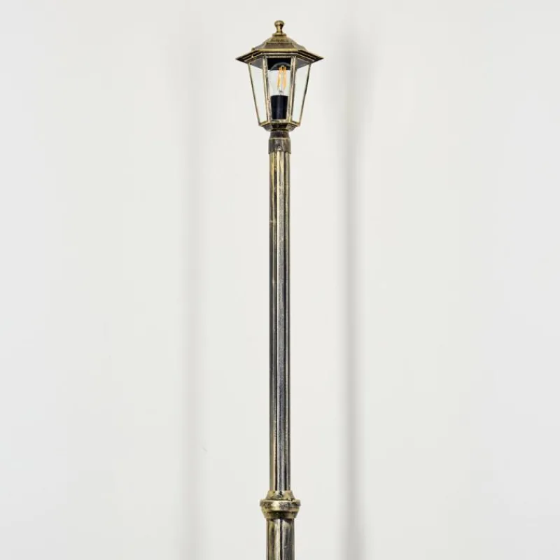 Luminaires Rustiques-hofstein Loria Réverbère, Eclairage de chemin Brun, Or, 1 lumière