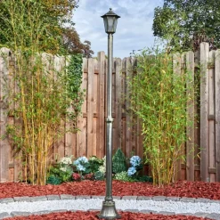 Luminaires Rustiques-hofstein Loria Réverbère, Eclairage de chemin Brun, Or, 1 lumière