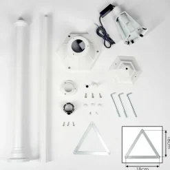 Luminaires Rustiques-hofstein Loria Réverbère, Eclairage de chemin Blanc, 1 lumière