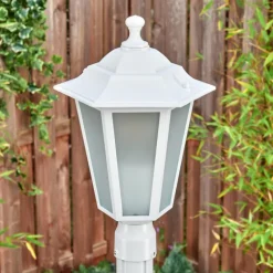 Luminaires Rustiques-hofstein Loria Réverbère, Eclairage de chemin Blanc, 1 lumière