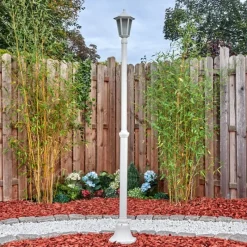 Luminaires Rustiques-hofstein Loria Réverbère, Eclairage de chemin Blanc, 1 lumière