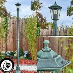 Luminaires Rustiques-hofstein Loria Réverbère, Eclairage de chemin Vert, Noir, 1 lumière