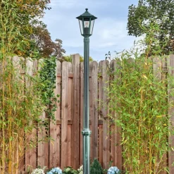 Luminaires Rustiques-hofstein Loria Réverbère, Eclairage de chemin Vert, Noir, 1 lumière