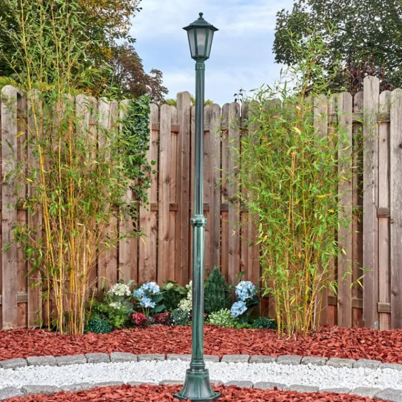 Luminaires Rustiques-hofstein Loria Réverbère, Eclairage de chemin Vert, Noir, 1 lumière
