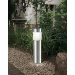 Luminaires Eglo Lot de 5 lampes solaires Eglo SHINE LED Acier inoxydable, 4 lumières