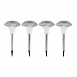 Luminaires Eglo Lot de 5 lampes solaires Eglo SHINE LED Acier inoxydable, 4 lumières