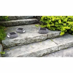 Luminaires Rustiques-Luminaires Globo Lighting Lot de 3 lampes solaires Globo LED Gris, 1 lumière