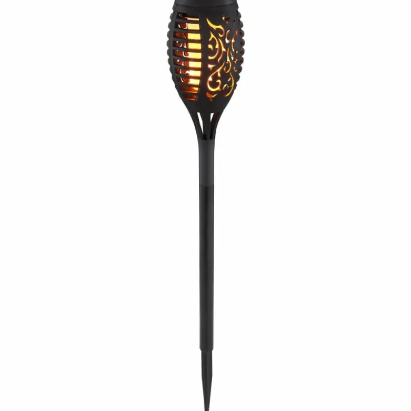 Luminaires Rustiques-Luminaires Globo Lighting Lot de 3 lampes solaires Globo SOKARO LED Noir, 12 lumières