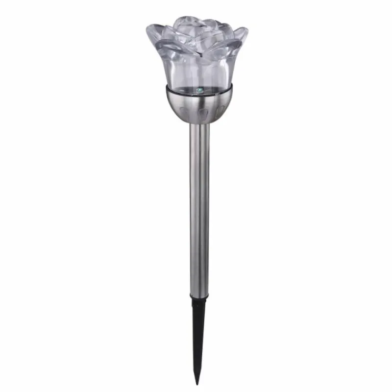 Luminaires Globo Lighting Lot de 2 lampes solaires Globo MIYUGO LED Acier inoxydable, 1 lumière, Changeur de couleurs