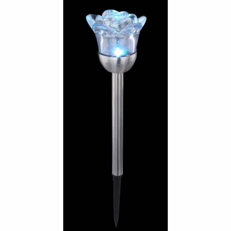 Luminaires Globo Lighting Lot de 2 lampes solaires Globo MIYUGO LED Acier inoxydable, 1 lumière, Changeur de couleurs