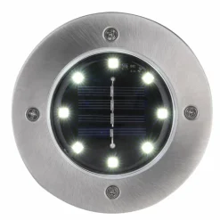 Luminaires Globo Lighting Lot de 4 lampes solaires Globo LED Acier inoxydable, 8 lumières