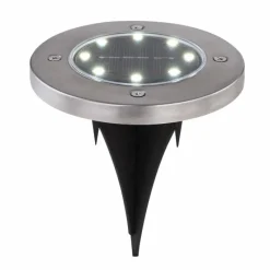 Luminaires Globo Lighting Lot de 4 lampes solaires Globo LED Acier inoxydable, 8 lumières