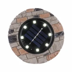 Luminaires Rustiques-Luminaires Globo Lighting Lot de 4 lampes solaires Globo LED Gris, 8 lumières