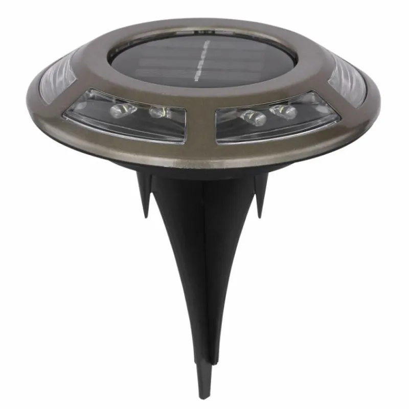 Luminaires Globo Lighting Lot de 2 lampes solaires Globo LED Cuivre, Noir, 12 lumières