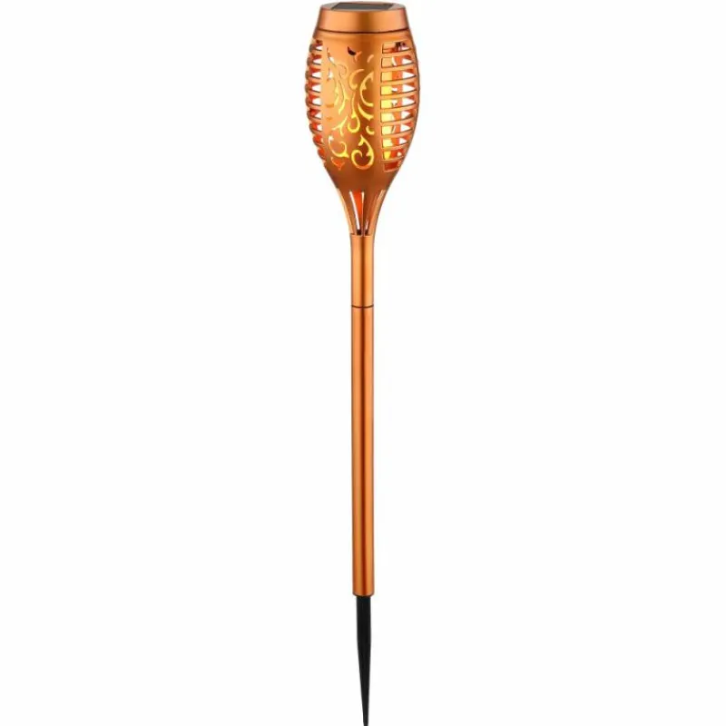 Luminaires Rustiques-Luminaires Globo Lighting Lot de 3 lampes solaires Globo LED Cuivre, 12 lumières