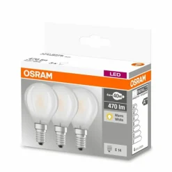 Luminaires Osram Lot de 3 Osram LED E14 4,5 Watt 2700 Kelvin 470 Lumen