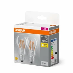 Luminaires Osram Lot de 2 Osram LED E27 4 Watt 2700 Kelvin 470 Lumen
