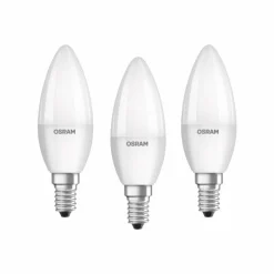 Luminaires Osram Lot de 3 Osram LED E14 5,7 Watt 2700 Kelvin 470 Lumen