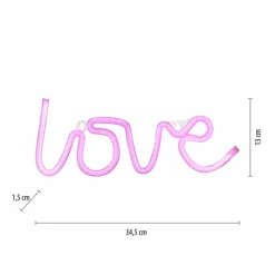 Luminaires Leuchten Direkt Luminaire déco Leuchten-Direkt NEON-LOVE LED Rose, 1 lumière* Éclairage Led