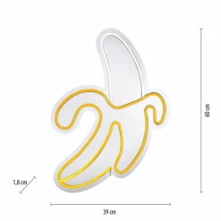 Luminaires Leuchten Direkt Luminaire déco Leuchten-Direkt NEON-BANANE LED Jaune, Blanc, 1 lumière* Éclairage Led