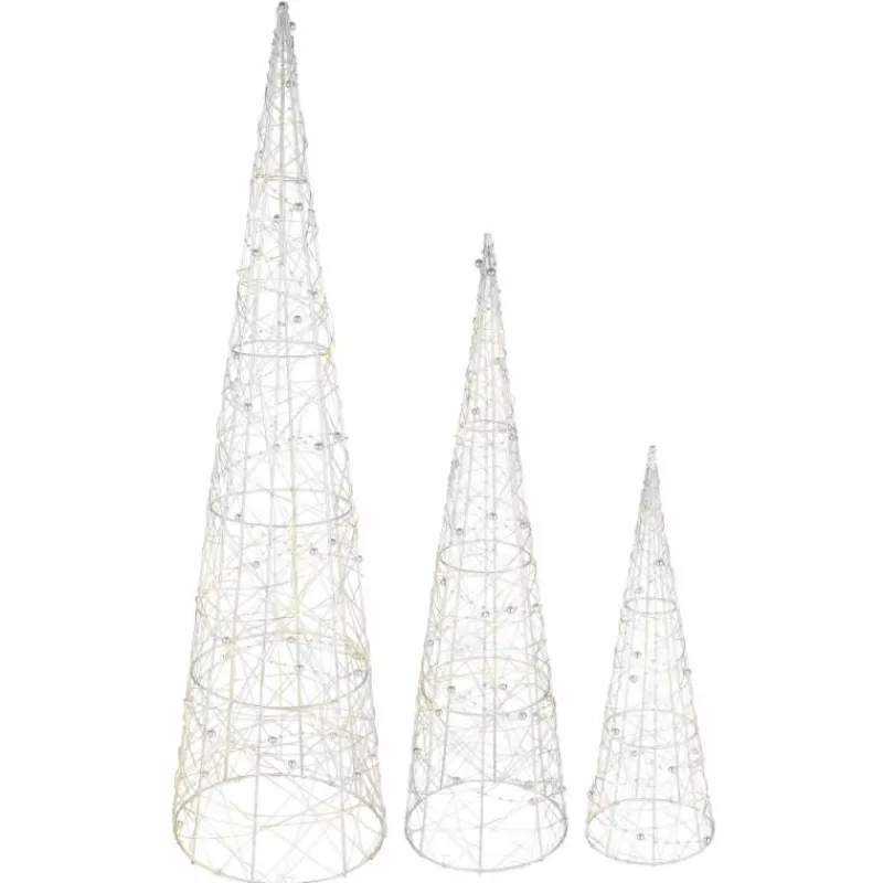 Luminaires Globo Lighting Luminaire déco set x 3 Globo KEGEL LED Argenté, 1 lumière* Éclairage Led